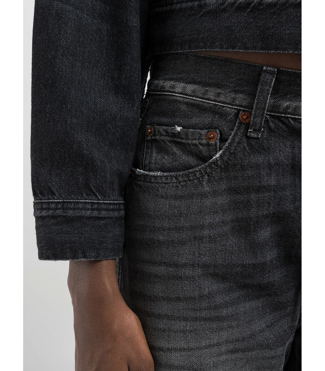 9Z1 ECO PLUS コンフォートストレートフィットデニム 詳細画像 オフブラック 6